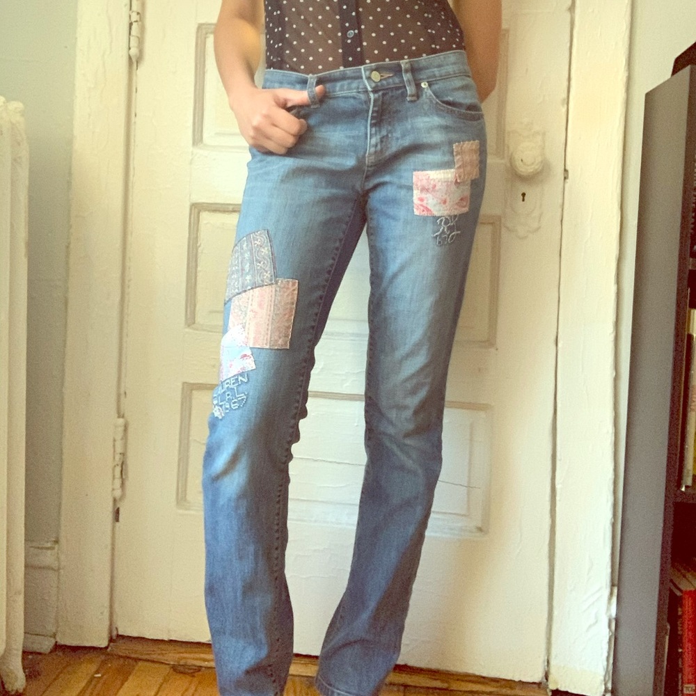 Patchwork Embroidered Jeans
